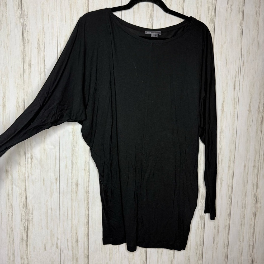 Vince Classic Black Long Sleeve Tee